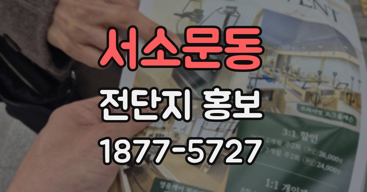 서소문동 전단지 홍보