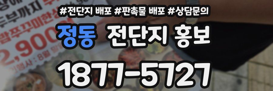 정동 전단지 홍보