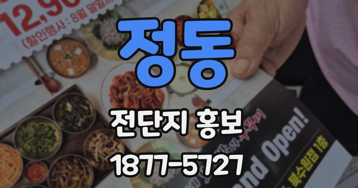 정동 전단지 홍보