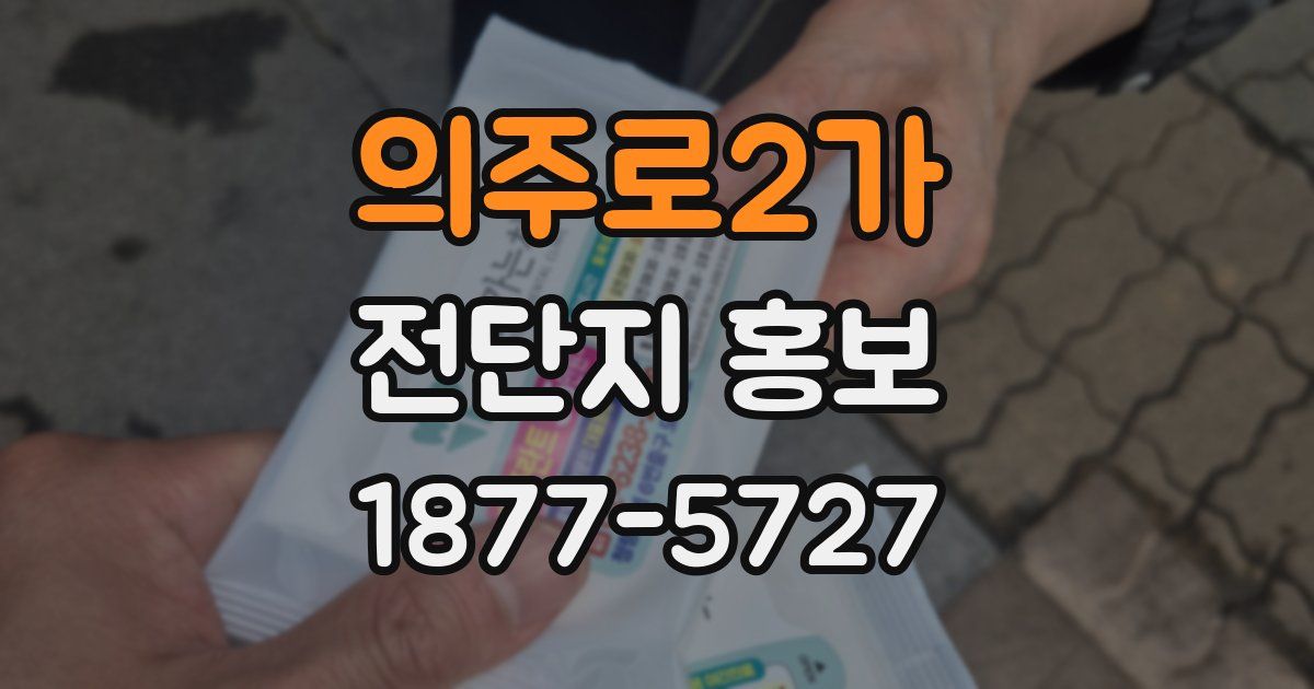 의주로2가 전단지 홍보