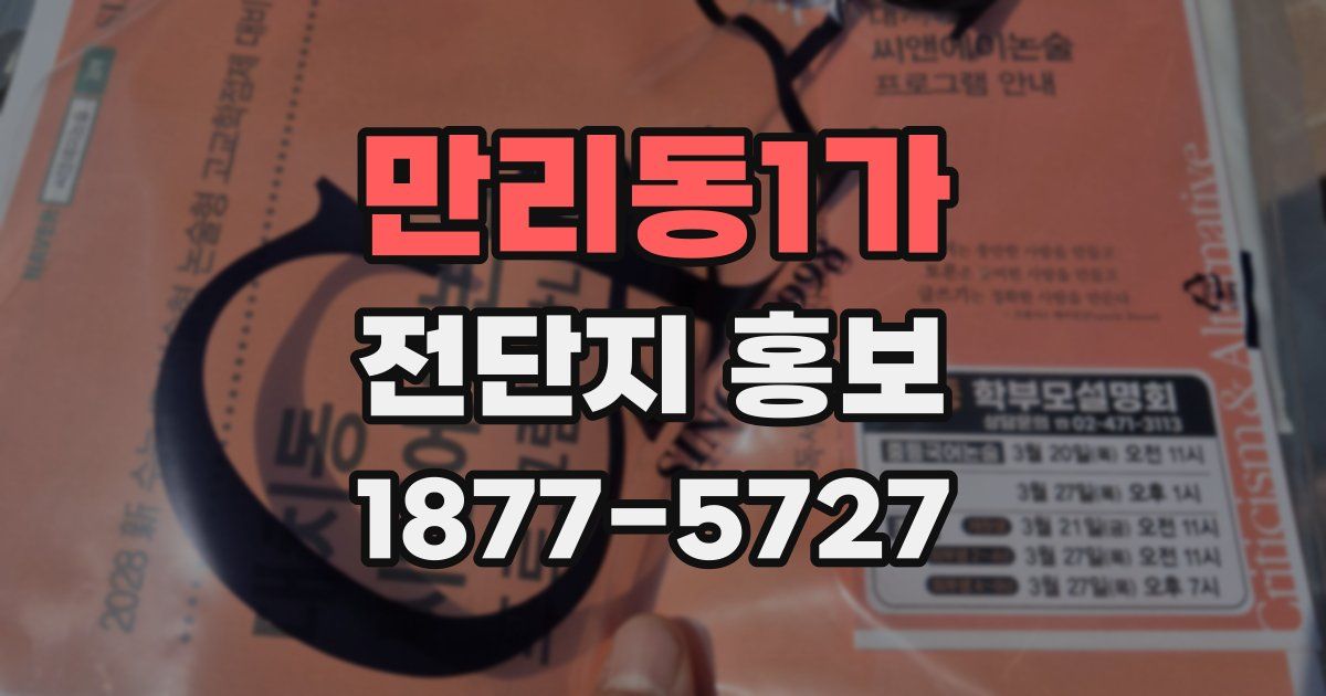 만리동1가 전단지 홍보