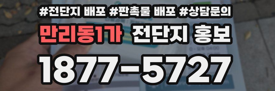 만리동1가 전단지 홍보