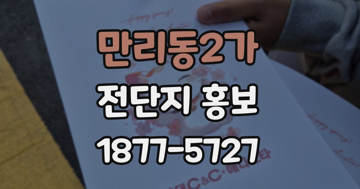 만리동2가 전단지 홍보