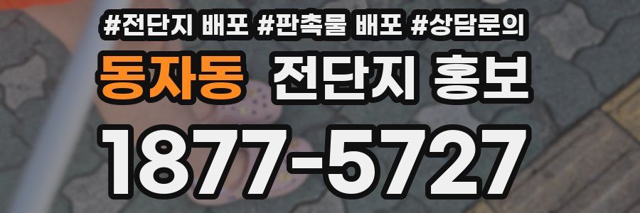 동자동 전단지 홍보