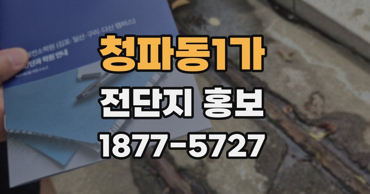 청파동1가 전단지 홍보