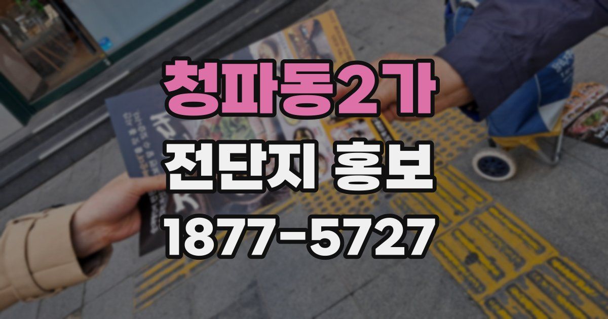 청파동2가 전단지 홍보