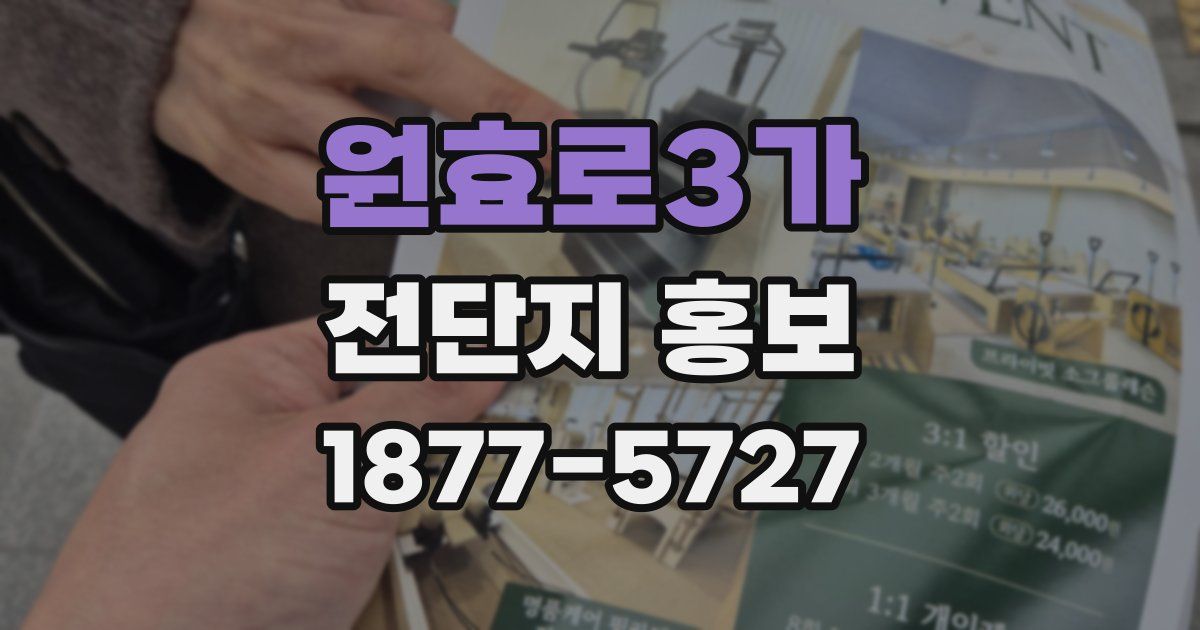 원효로3가 전단지 홍보