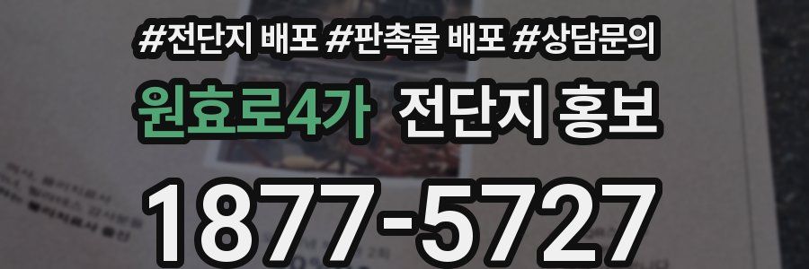원효로4가 전단지 홍보