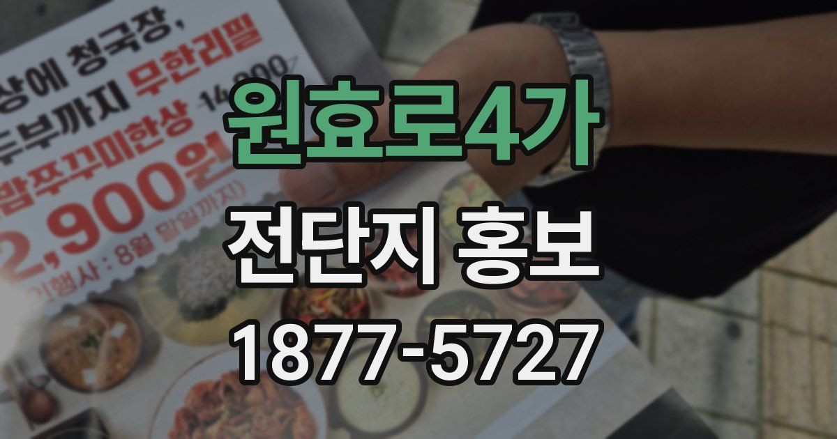 원효로4가 전단지 홍보