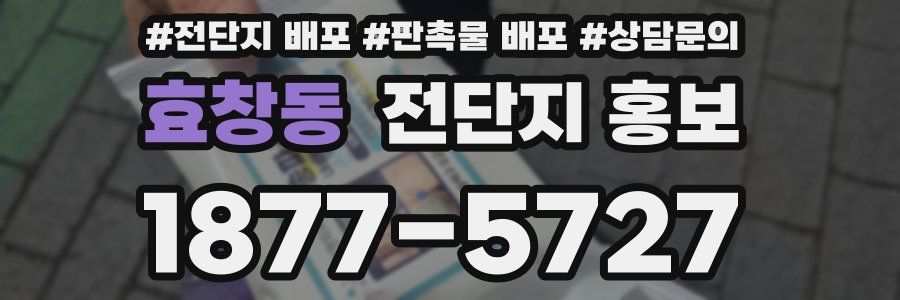 효창동 전단지 홍보