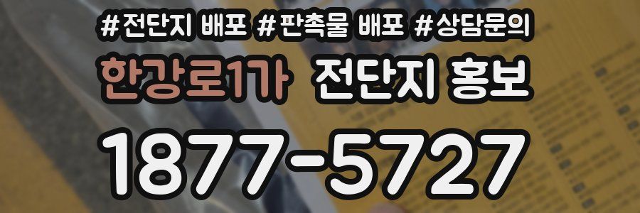 한강로1가 전단지 홍보