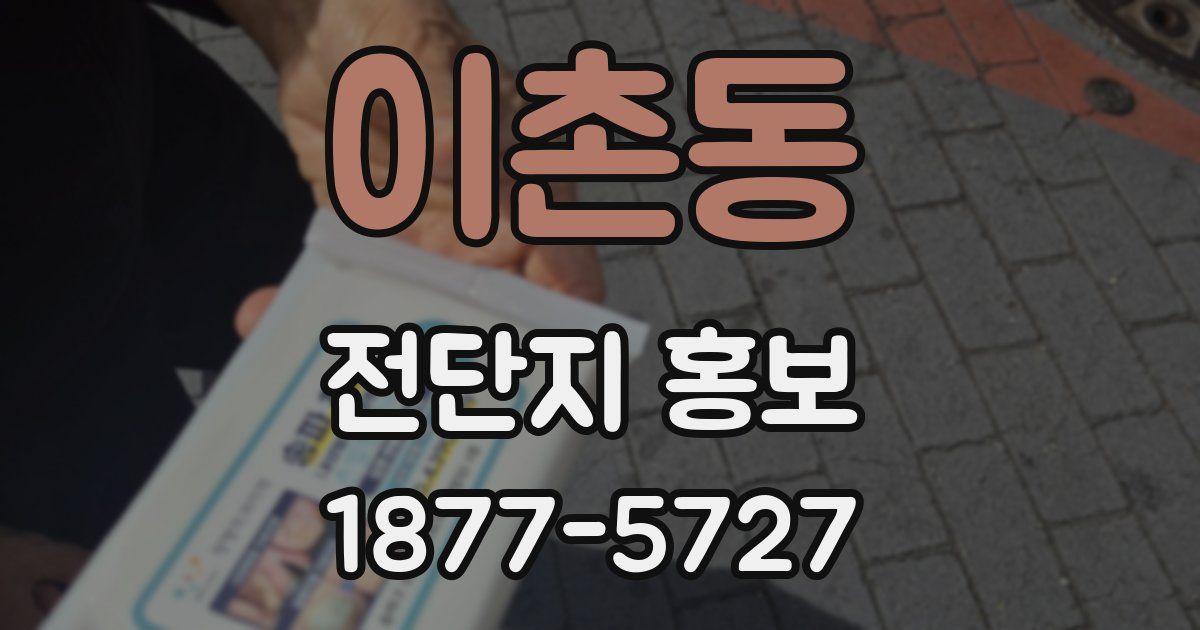 이촌동 전단지 홍보