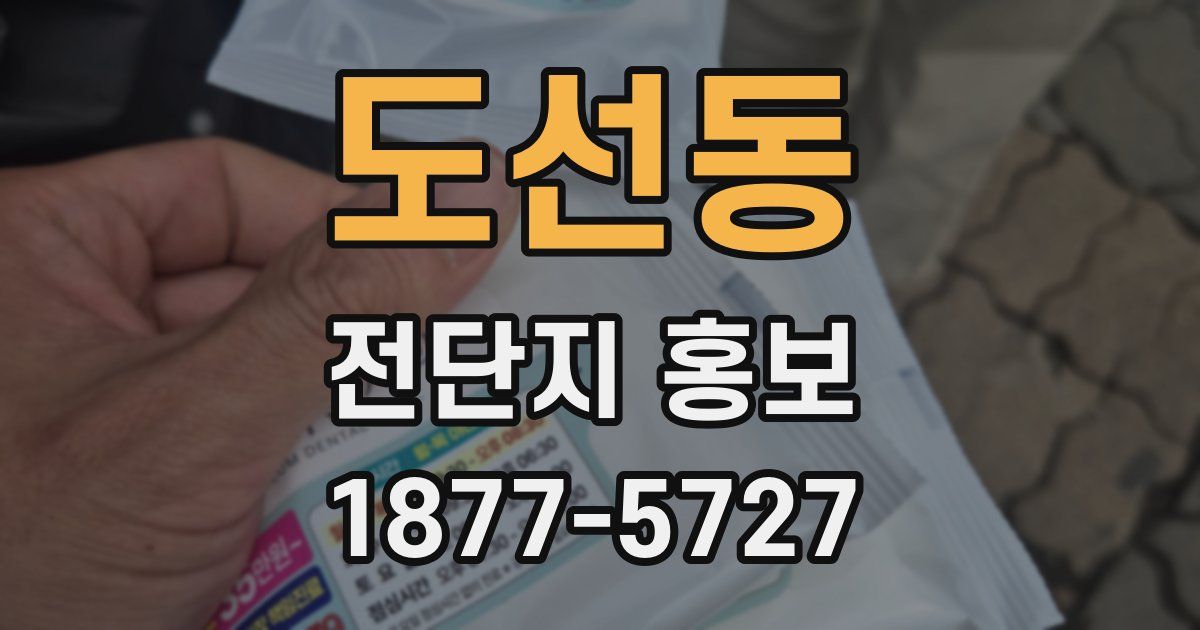 도선동 전단지 홍보