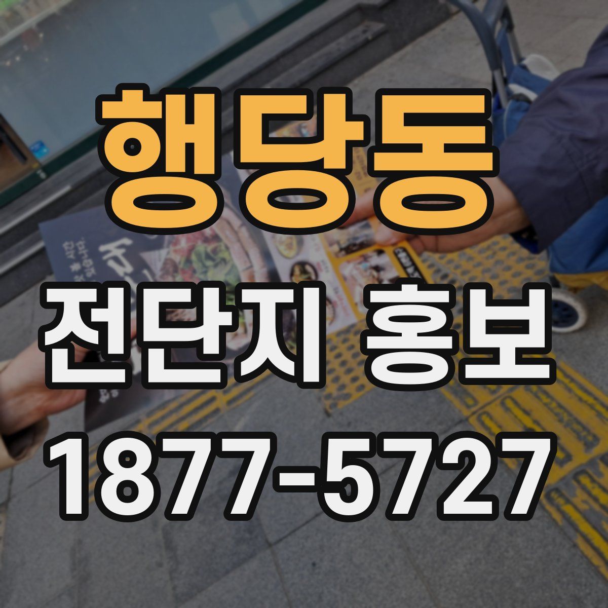 행당동 전단지 홍보