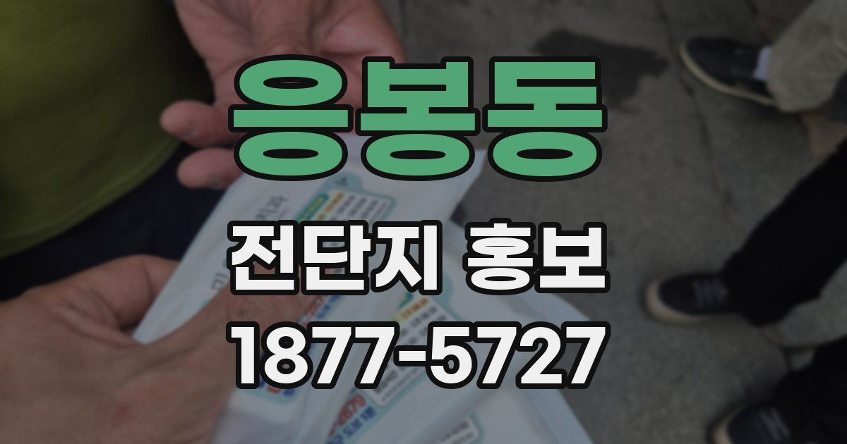 응봉동 전단지 홍보