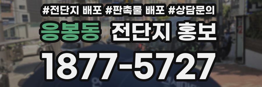 응봉동 전단지 홍보