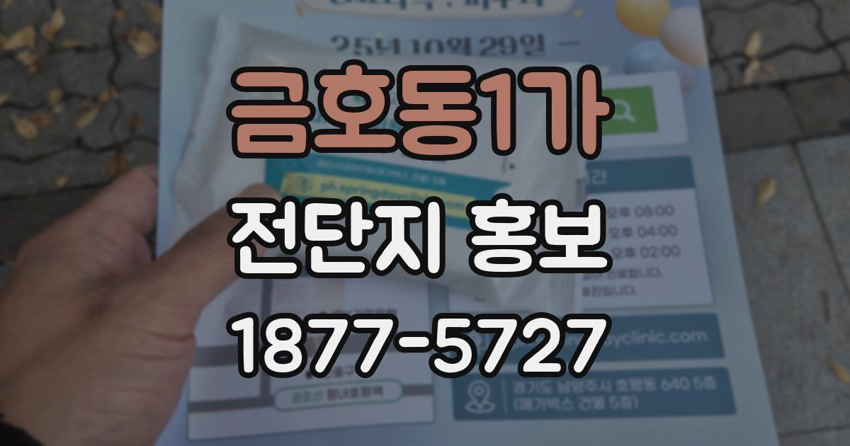금호동1가 전단지 홍보