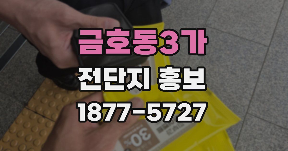 금호동3가 전단지 홍보