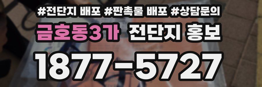 금호동3가 전단지 홍보