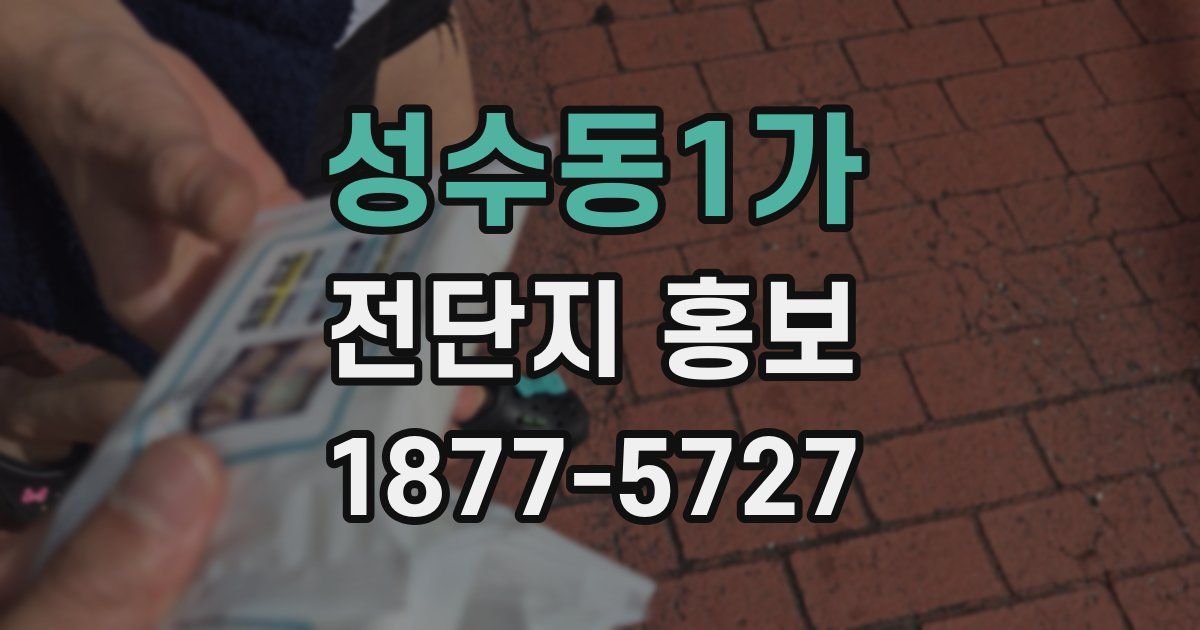 성수동1가 전단지 홍보