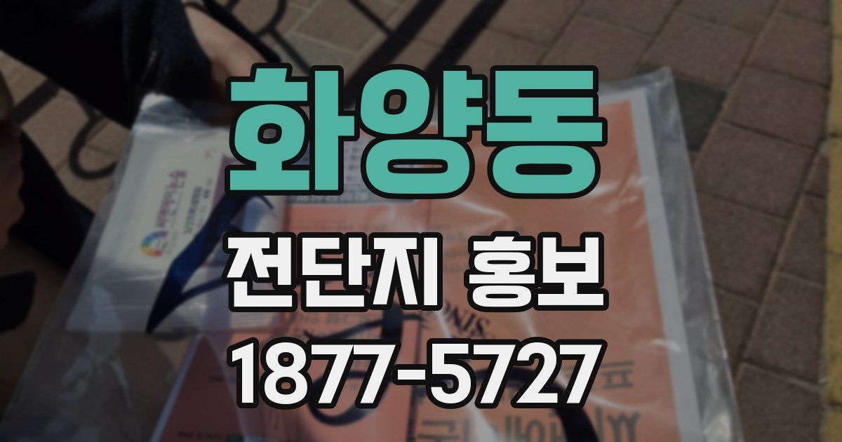 화양동 전단지 홍보