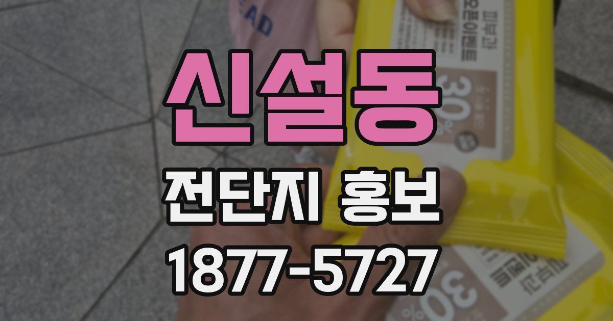 신설동 전단지 홍보