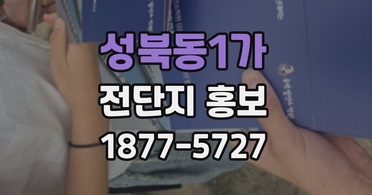 성북동1가 전단지 홍보
