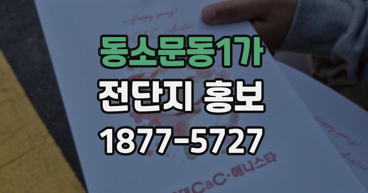 동소문동1가 전단지 홍보