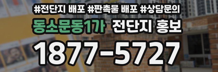 동소문동1가 전단지 홍보