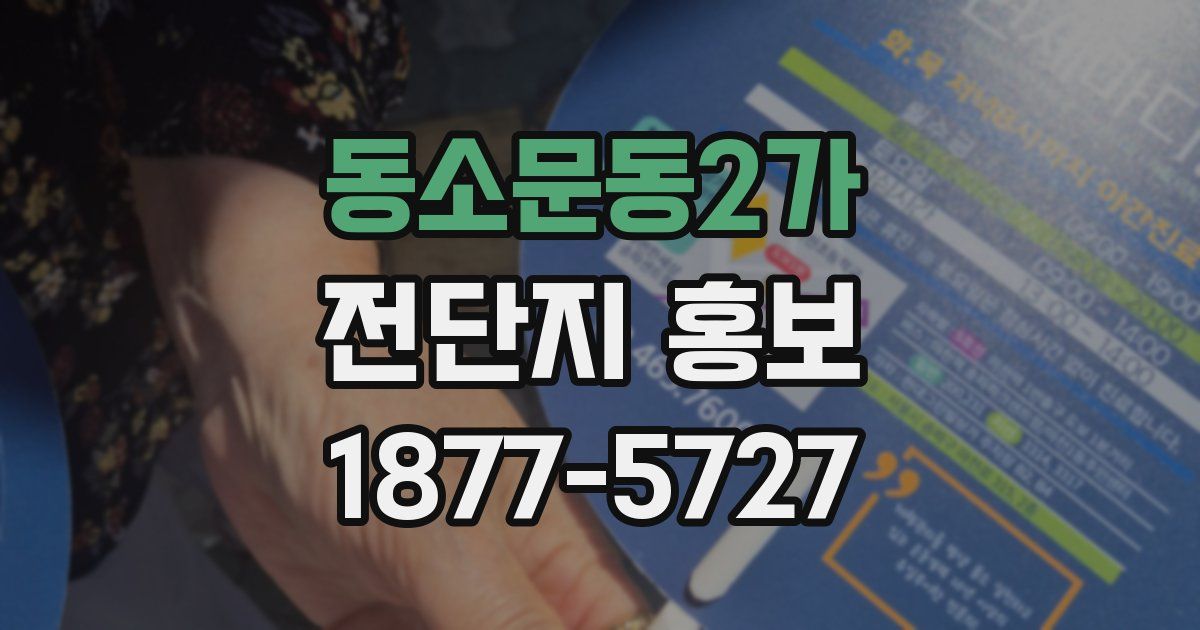 동소문동2가 전단지 홍보