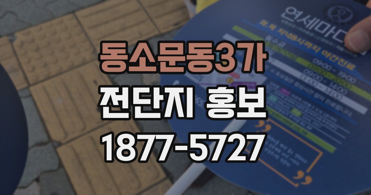 동소문동3가 전단지 홍보