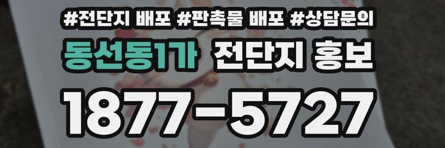 동선동1가 전단지 홍보