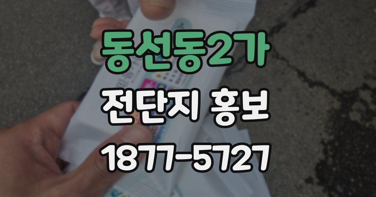 동선동2가 전단지 홍보