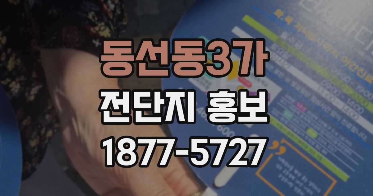 동선동3가 전단지 홍보