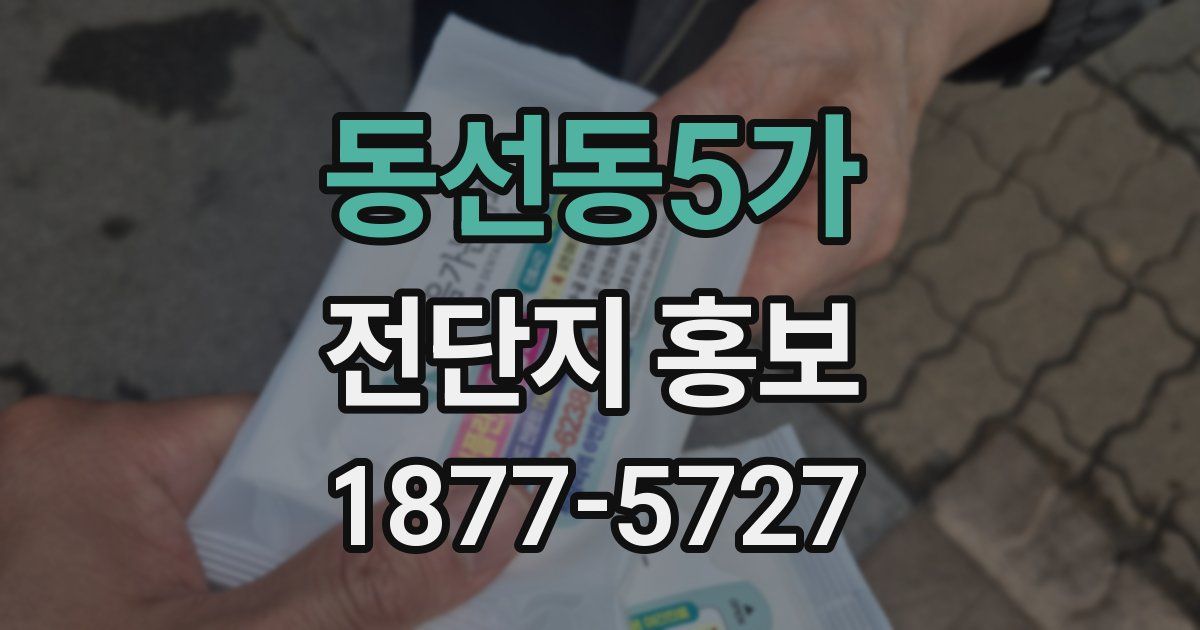 동선동5가 전단지 홍보