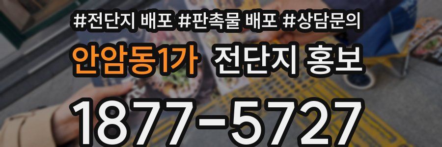 안암동1가 전단지 홍보