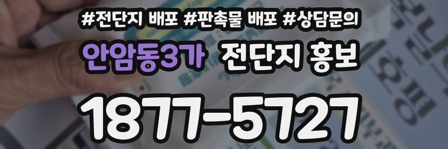 안암동3가 전단지 홍보