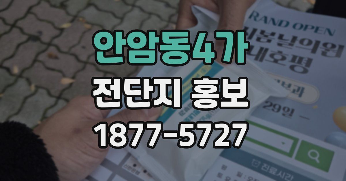 안암동4가 전단지 홍보
