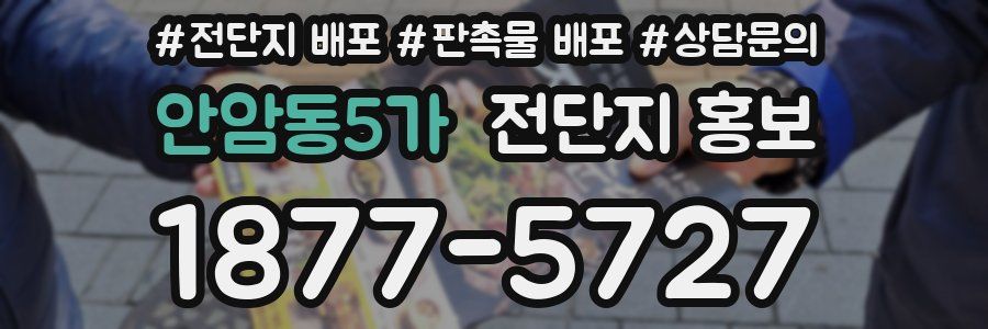 안암동5가 전단지 홍보