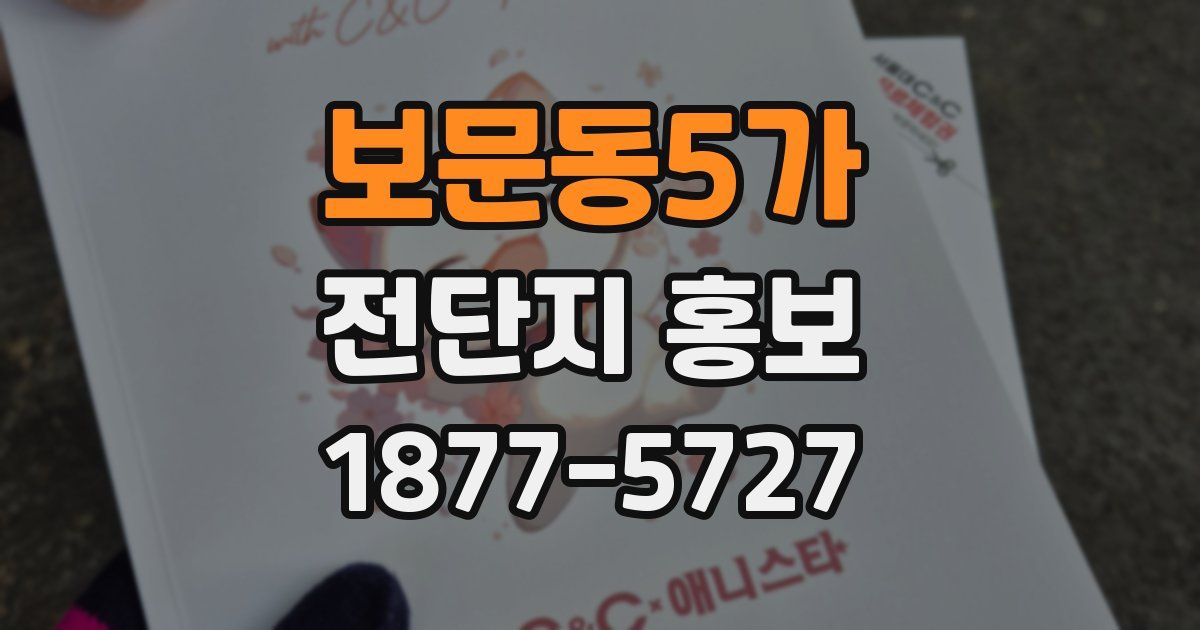 보문동5가 전단지 홍보