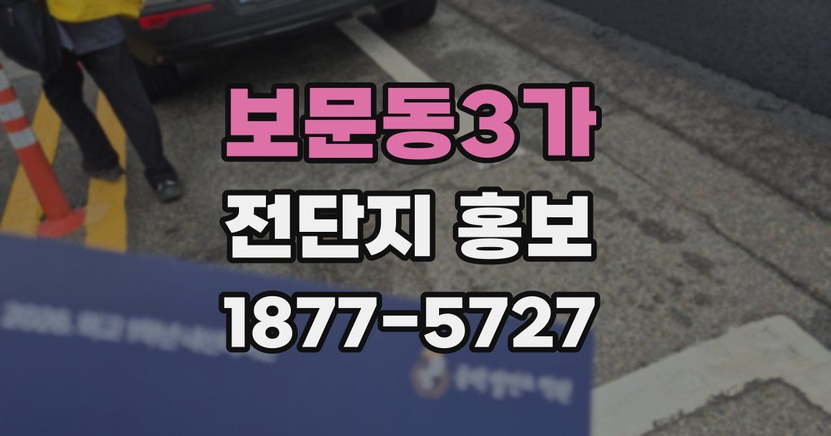 보문동3가 전단지 홍보