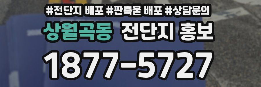 상월곡동 전단지 홍보