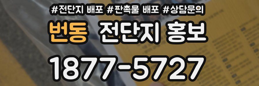 번동 전단지 홍보