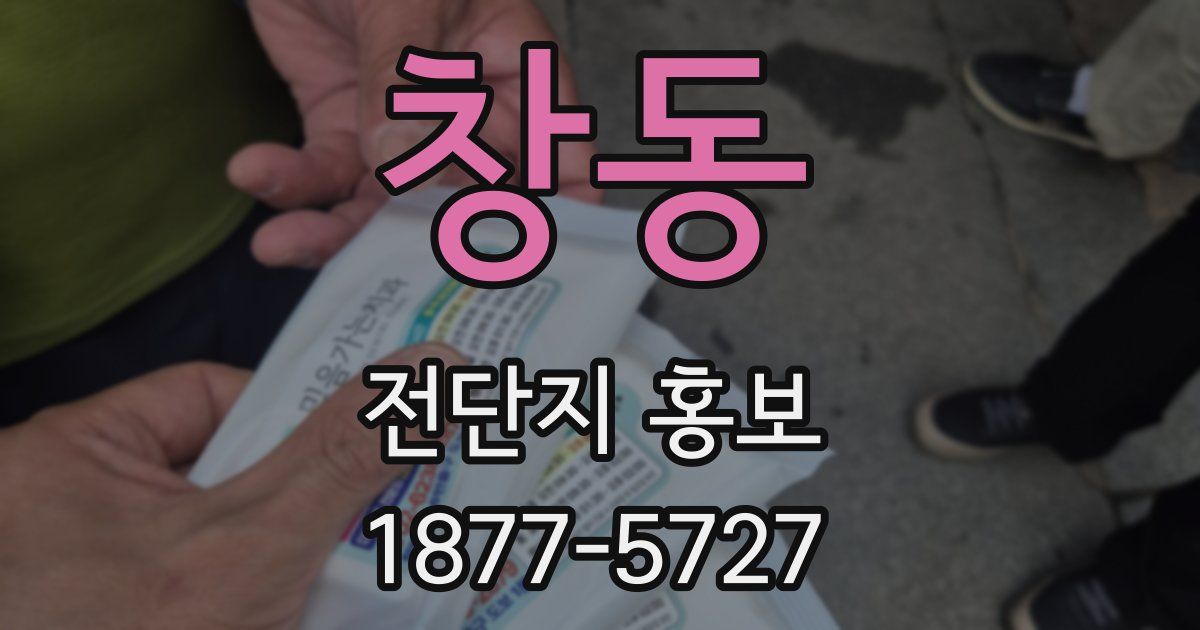 창동 전단지 홍보