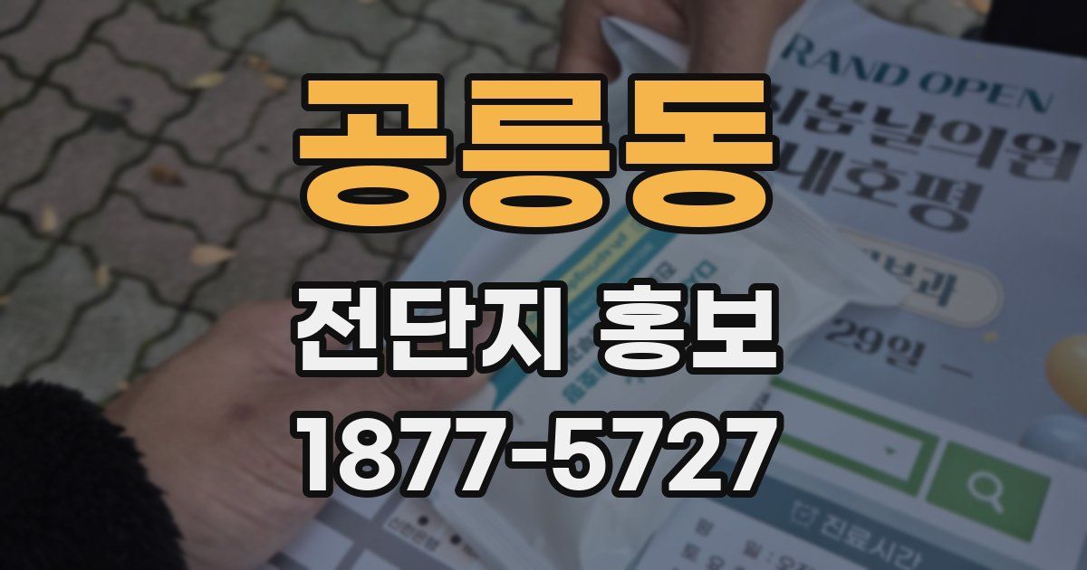 공릉동 전단지 홍보