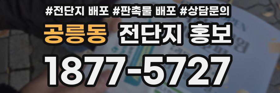 공릉동 전단지 홍보
