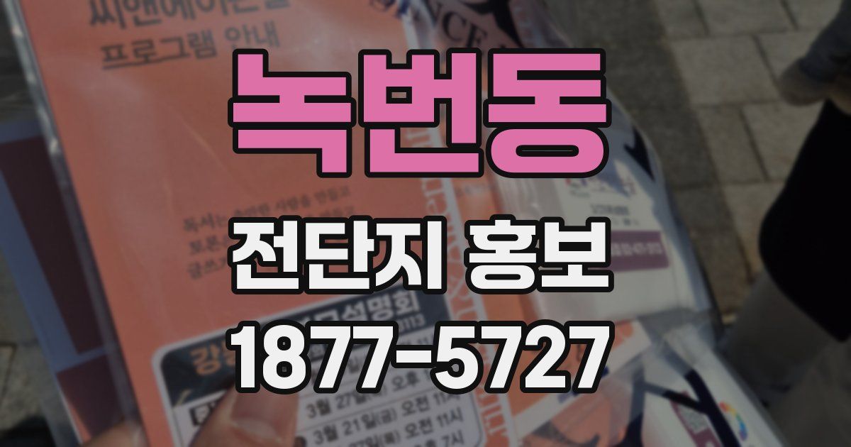 녹번동 전단지 홍보