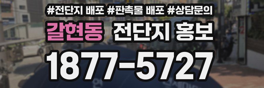 갈현동 전단지 홍보