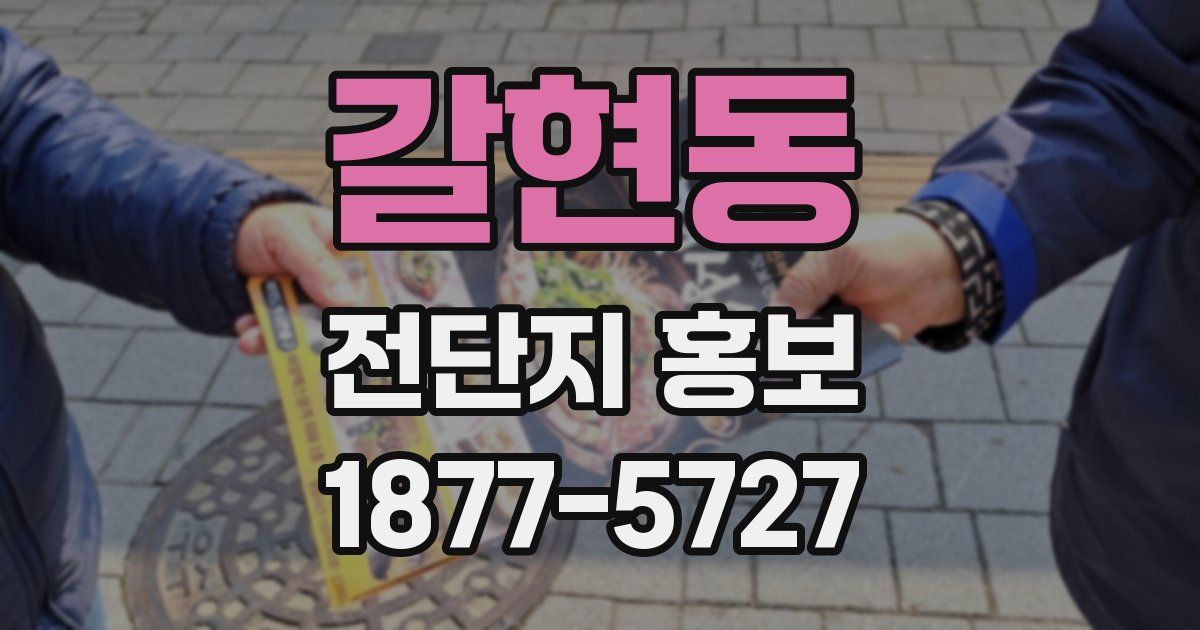 갈현동 전단지 홍보