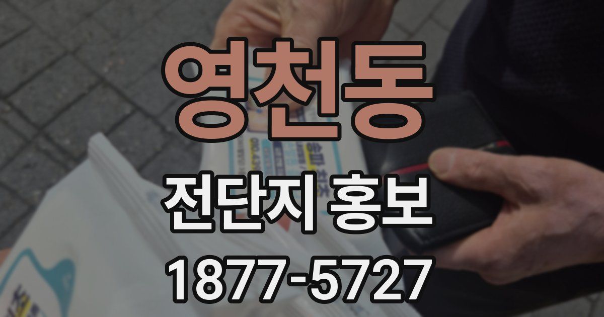 영천동 전단지 홍보